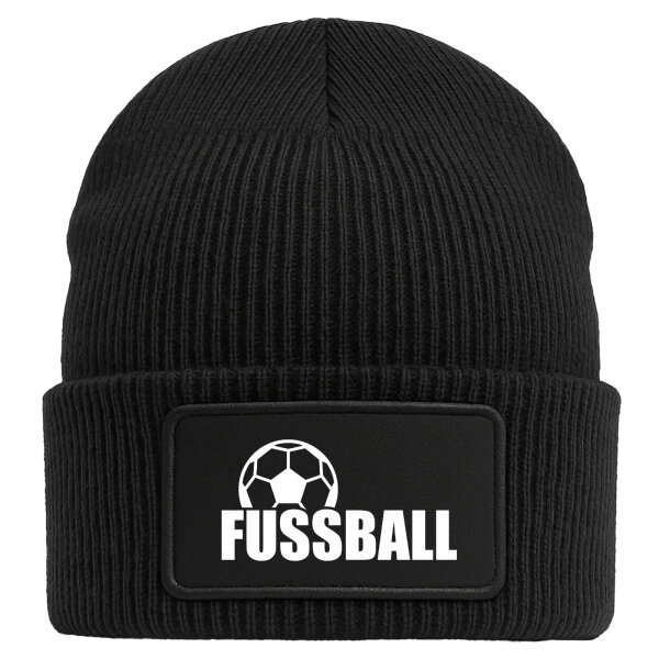 Beanie Fussball Ball Black Mütze