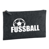 Kulturbeutel Fussball Ball 1 Liter Filz Charcoal...