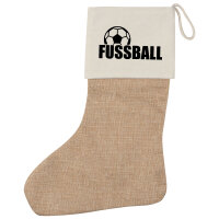 Weihnachtsstrumpf Fussball Ball Beige