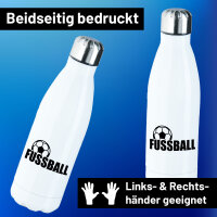 Edelstahl-Trinkflasche Fussball Ball 500ml Wasserflasche