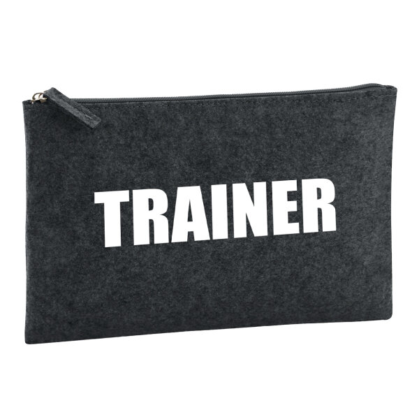 Kulturbeutel Trainer Training 1 Liter Filz Charcoal Kosmetiktasche