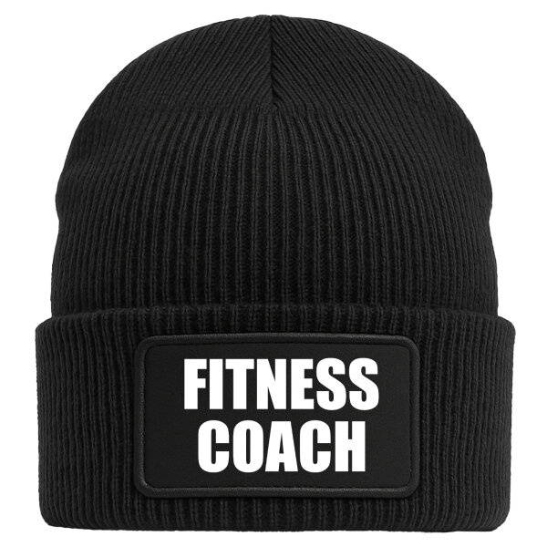 Beanie Fitness Coach Training Black Mütze