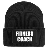 Beanie Fitness Coach Training Black Mütze