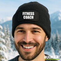 Beanie Fitness Coach Training Black Mütze