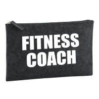 Kulturbeutel Fitness Coach Training 1 Liter Filz Charcoal...