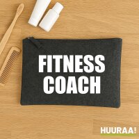 Kulturbeutel Fitness Coach Training 1 Liter Filz Charcoal...