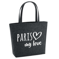 Filzshopper Paris my love 22 Liter Filztasche