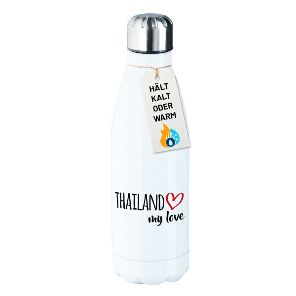 Edelstahl-Trinkflasche Thailand my love 500ml Wasserflasche