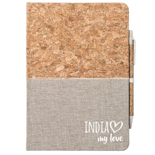 Notizbuch A5 India my love 80 Blatt inkl. Kugelschreiber