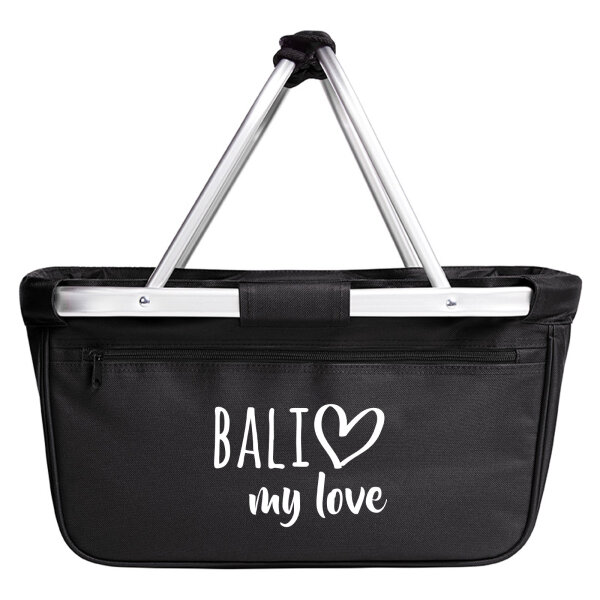 Einkaufskorb faltbar Bali my love 20 Liter Tragekorb Black