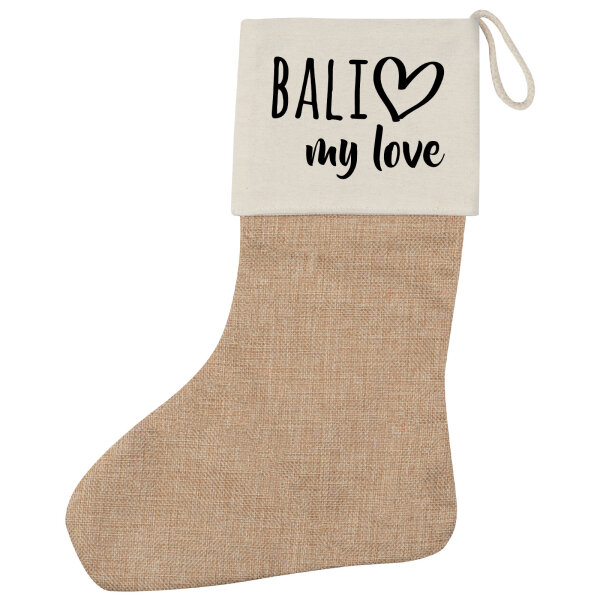 Weihnachtsstrumpf Bali my love Beige