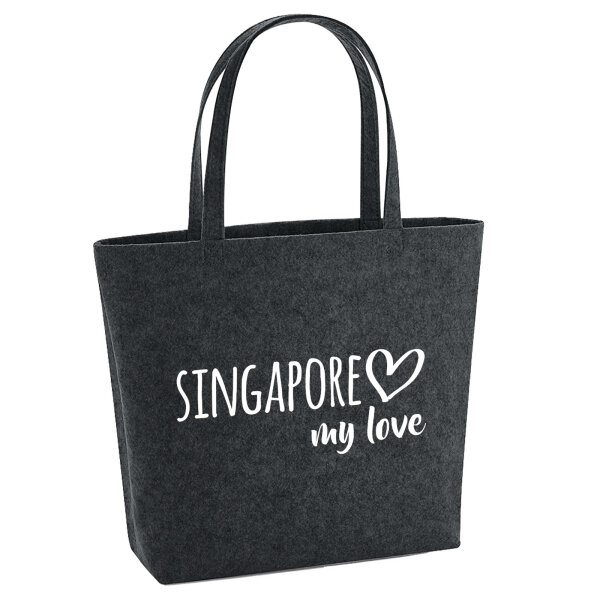 Filzshopper Singapore my love 22 Liter Filztasche