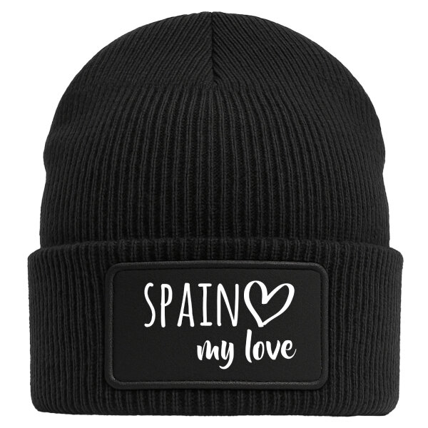 Beanie Spain my love Black Mütze