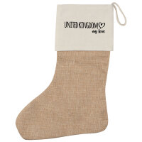 Weihnachtsstrumpf United Kingdom my love Beige