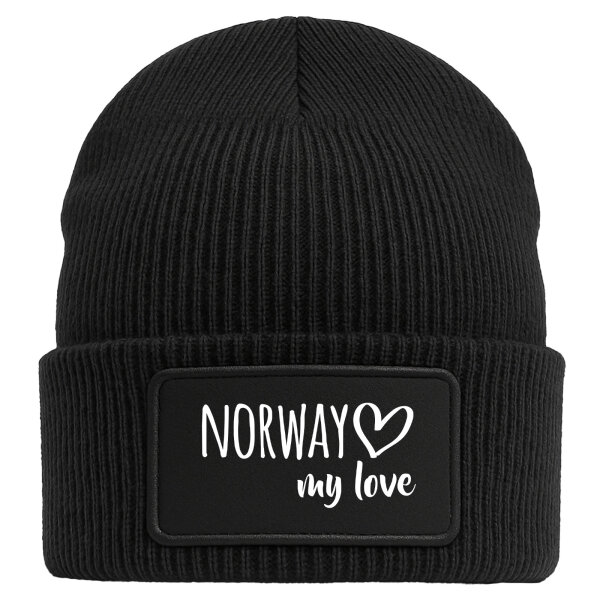 Beanie Norway my love Black Mütze