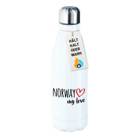 Edelstahl-Trinkflasche Norway my love 500ml Wasserflasche