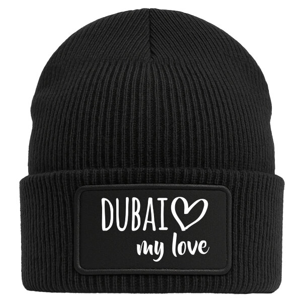 Beanie Dubai my love Black Mütze
