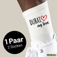 Socken Dubai my love Größe 37/46 White Motiv...