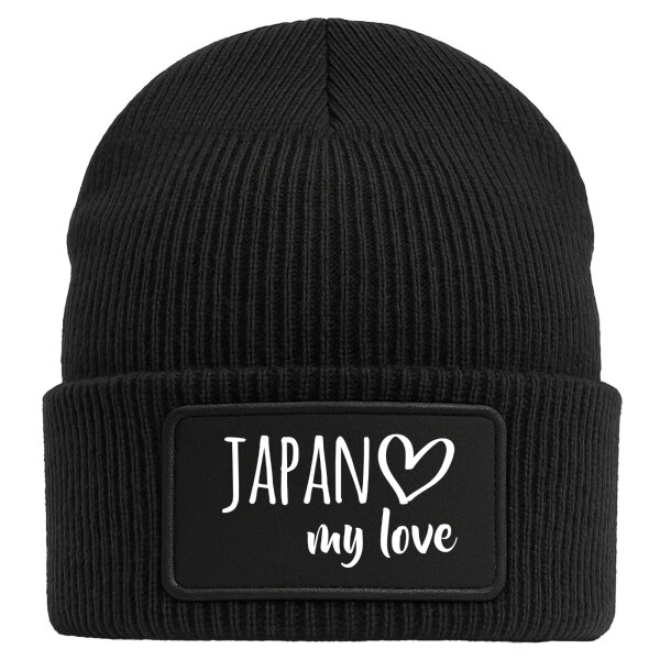 Beanie Japan my love Black Mütze