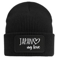Beanie Japan my love Black Mütze