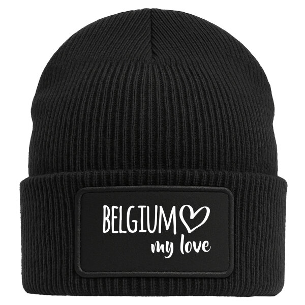 Beanie Belgium my love Black Mütze
