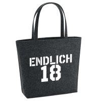 Filzshopper Endlich 18 Schriftzug 22 Liter Filztasche