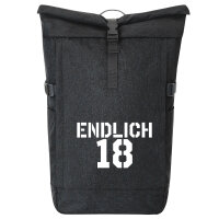 Kurierrucksack Endlich 18 Schriftzug 30-44 Liter Black Melange