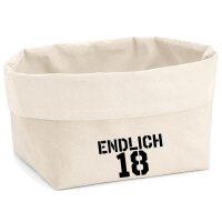 Organizer Endlich 18 Schriftzug