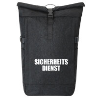 Kurierrucksack Sicherheitsdienst Schriftzug 30-44 Liter Black Melange