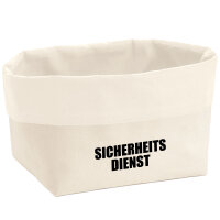 Organizer Sicherheitsdienst Schriftzug Aufbewahrungskorb