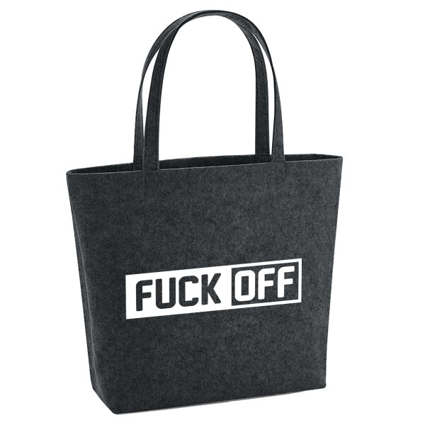 Filzshopper Fuck Off Schriftzug 22 Liter Filztasche
