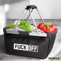 Einkaufskorb faltbar Fuck Off Schriftzug 20 Liter...