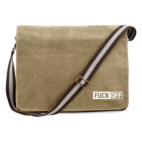 Umhängetasche Fuck Off Schriftzug 14 Liter