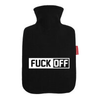 Wärmflasche Fuck Off Schriftzug