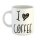 Kaffeetasse I love Coffee Kaffee Liebe Herz Heart Weiß 330ml