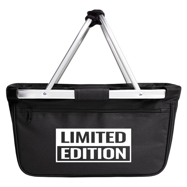 Einkaufskorb faltbar Limited Edition Schriftzug 20 Liter Tragekorb Black