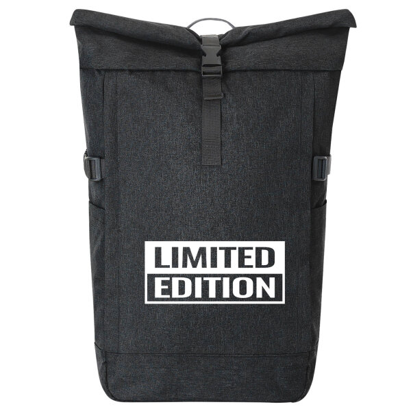 Kurierrucksack Limited Edition Schriftzug 30-44 Liter Black Melange