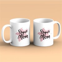 Kaffeetasse Super mom Weiß 330ml