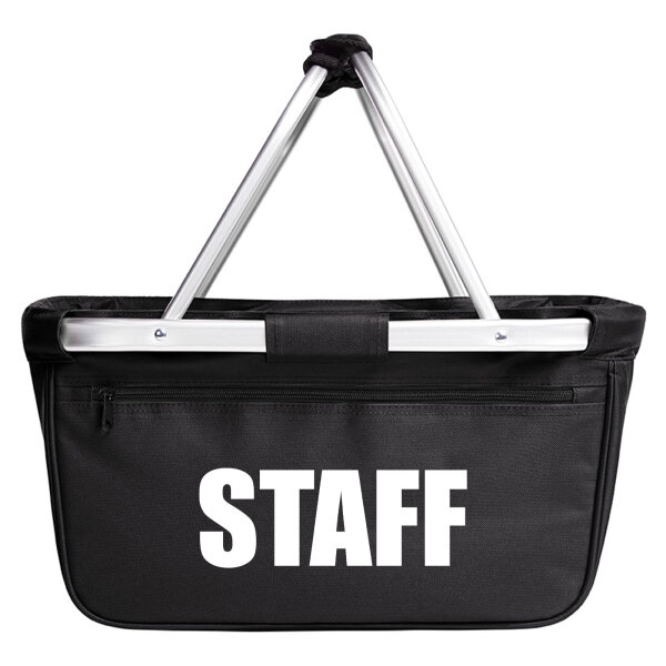 Einkaufskorb faltbar Staff Schriftzug 20 Liter Tragekorb Black