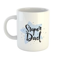 Kaffeetasse Super dad Stern Liebe Papa Vater Weiß 330ml