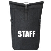 Kurierrucksack Staff Schriftzug 30-44 Liter Black Melange