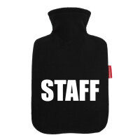 Wärmflasche Staff Schriftzug