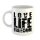 Kaffeetasse Love life freedom Motivation Weiß 330ml