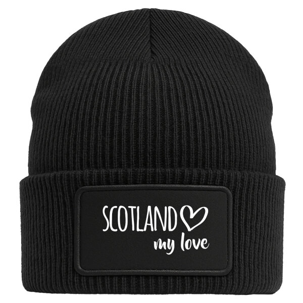Beanie Scotland  my love Black Mütze