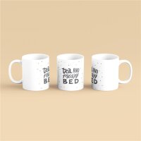 Kaffeetasse Tea and messy bed Konfetti Weiß 330ml