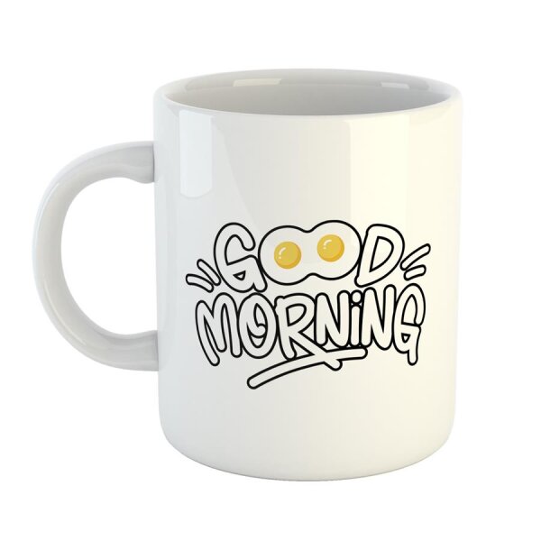 Kaffeetasse Good Morning Spiegelei Frühstück Weiß 330ml