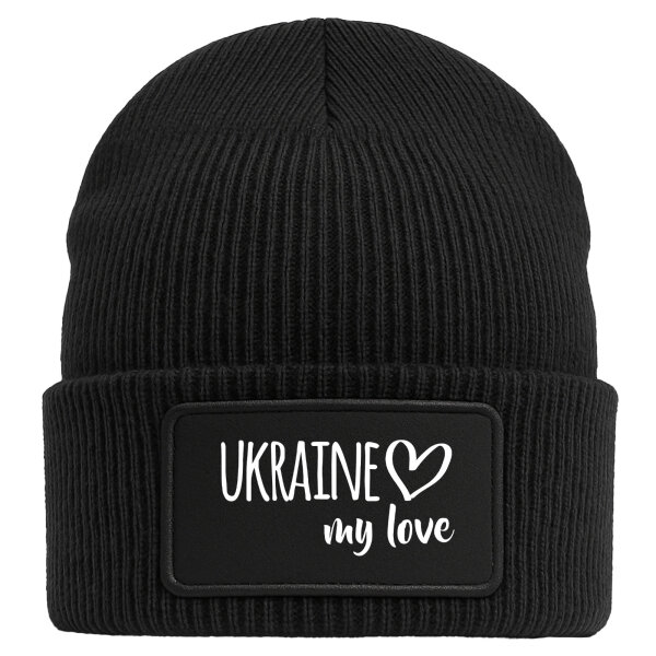 Beanie Ukraine my love Black Mütze