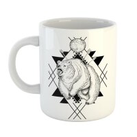 Kaffeetasse Bär Mond Natur Hipster Modern Art...