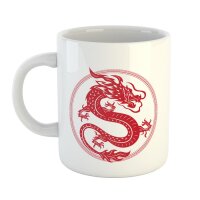 Kaffeetasse Roter Chinesischer Drache Long Asien...