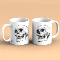 Kaffeetasse Totenkopf Skull Tod Dead Totenschädel Weiß 330ml